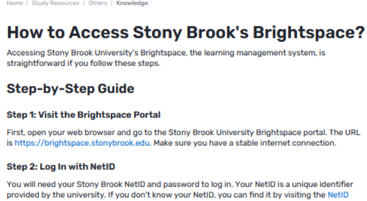 How Can I Access the Brightspace SBU Login Portal for Stony Brook University Students?